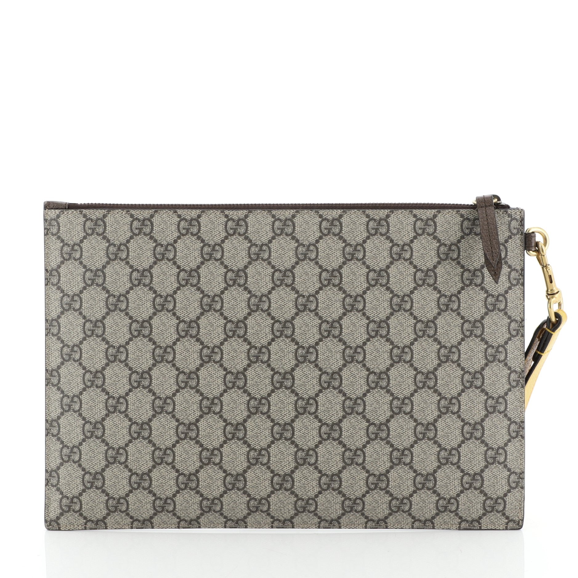 Animalier Wristlet Clutch GG Coated Canvas Medium