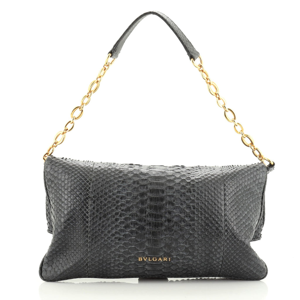 Leoni Chain Clutch Python