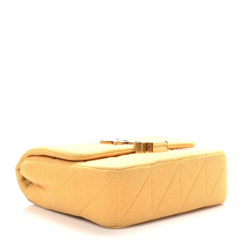 Jersey Wool Patchwork Monogram Mini Jamie Baguette Saffron
