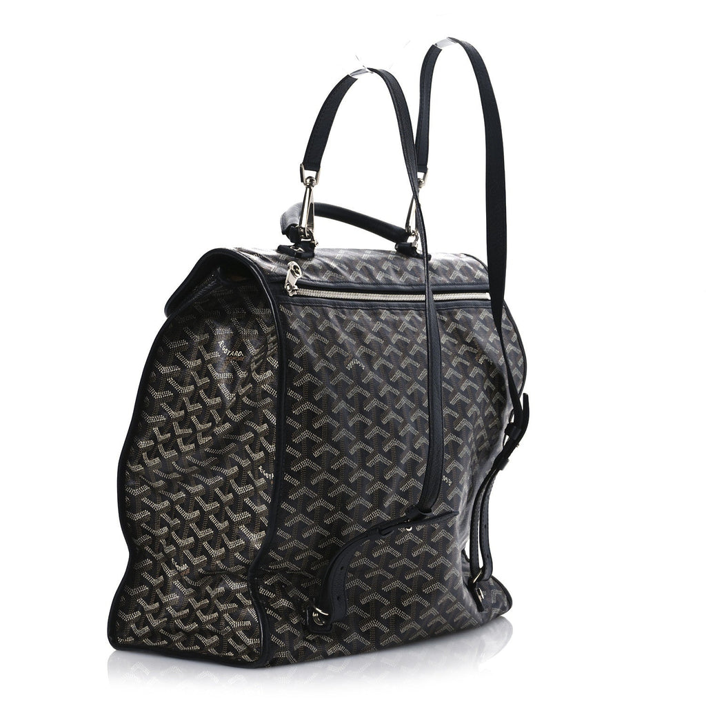 Goyardine Saint Leger Soft Briefcase Backpack Black