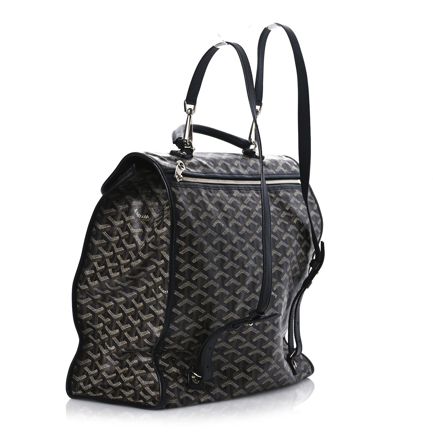 Goyardine Saint Leger Soft Briefcase Backpack Black