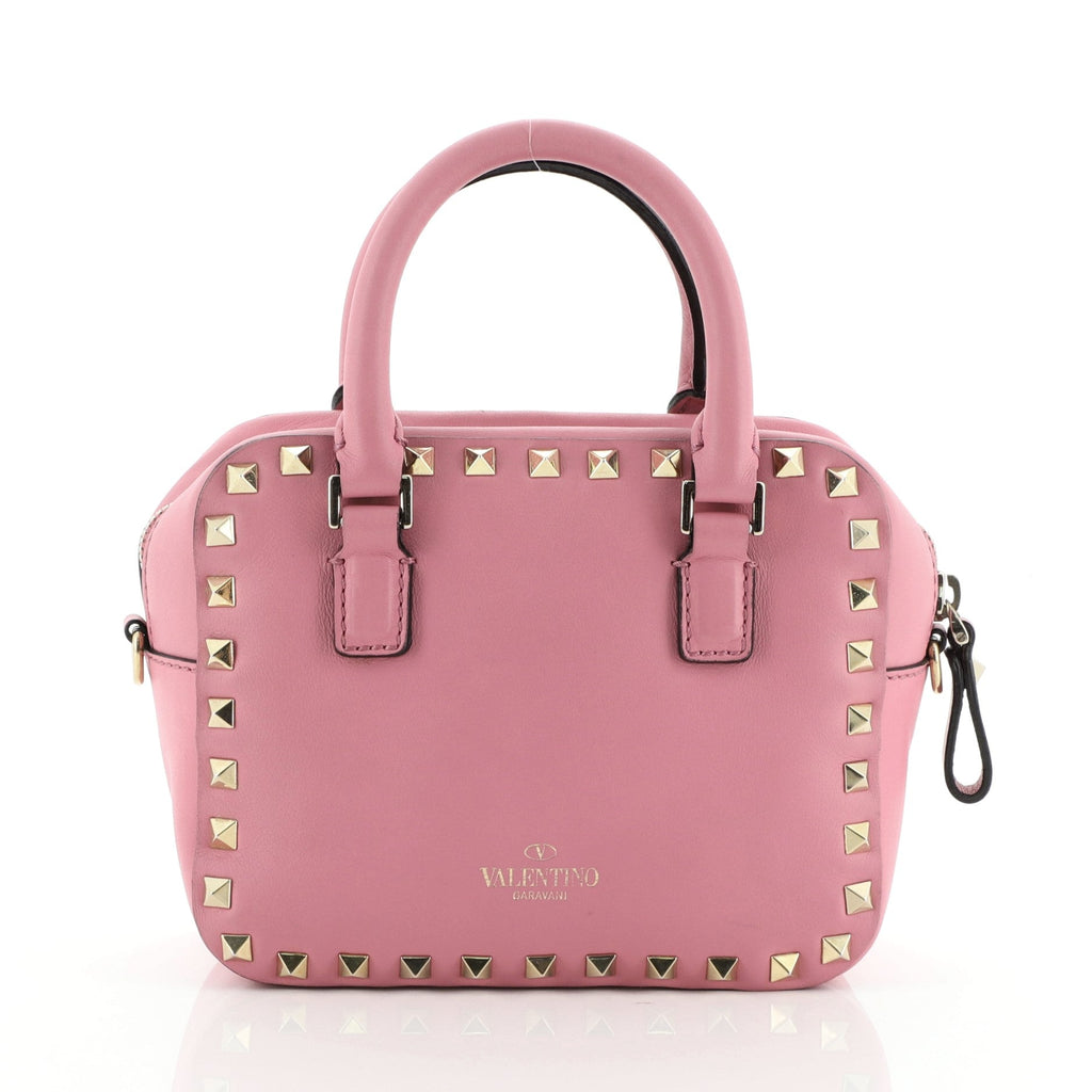 Rockstud Convertible Zip Satchel Leather Mini