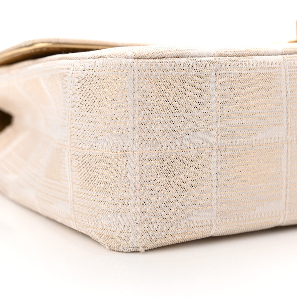 Metallic Nylon Medium Travel Flap Light Gold