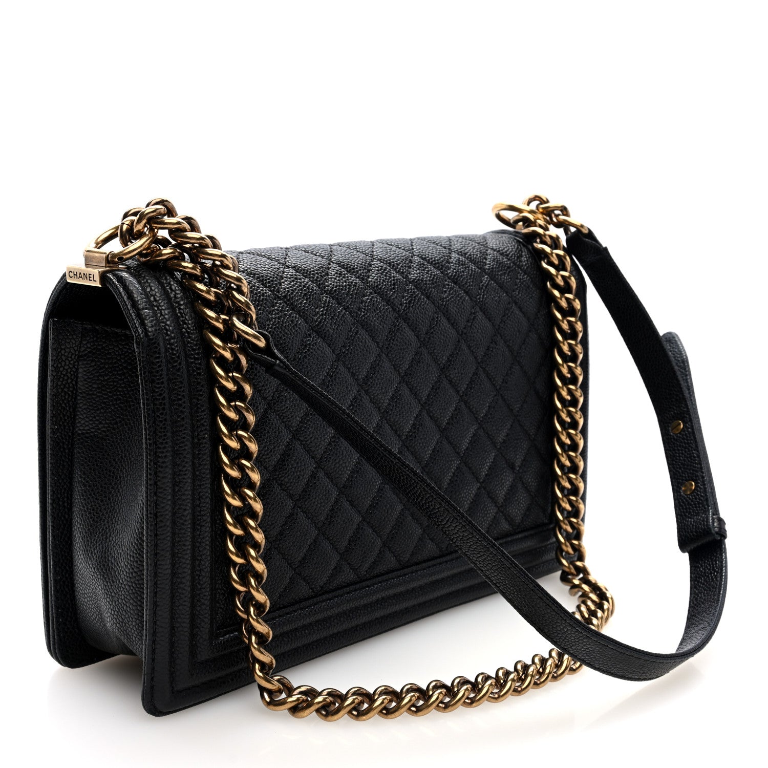 Caviar Quilted New Medium Boy Flap Black