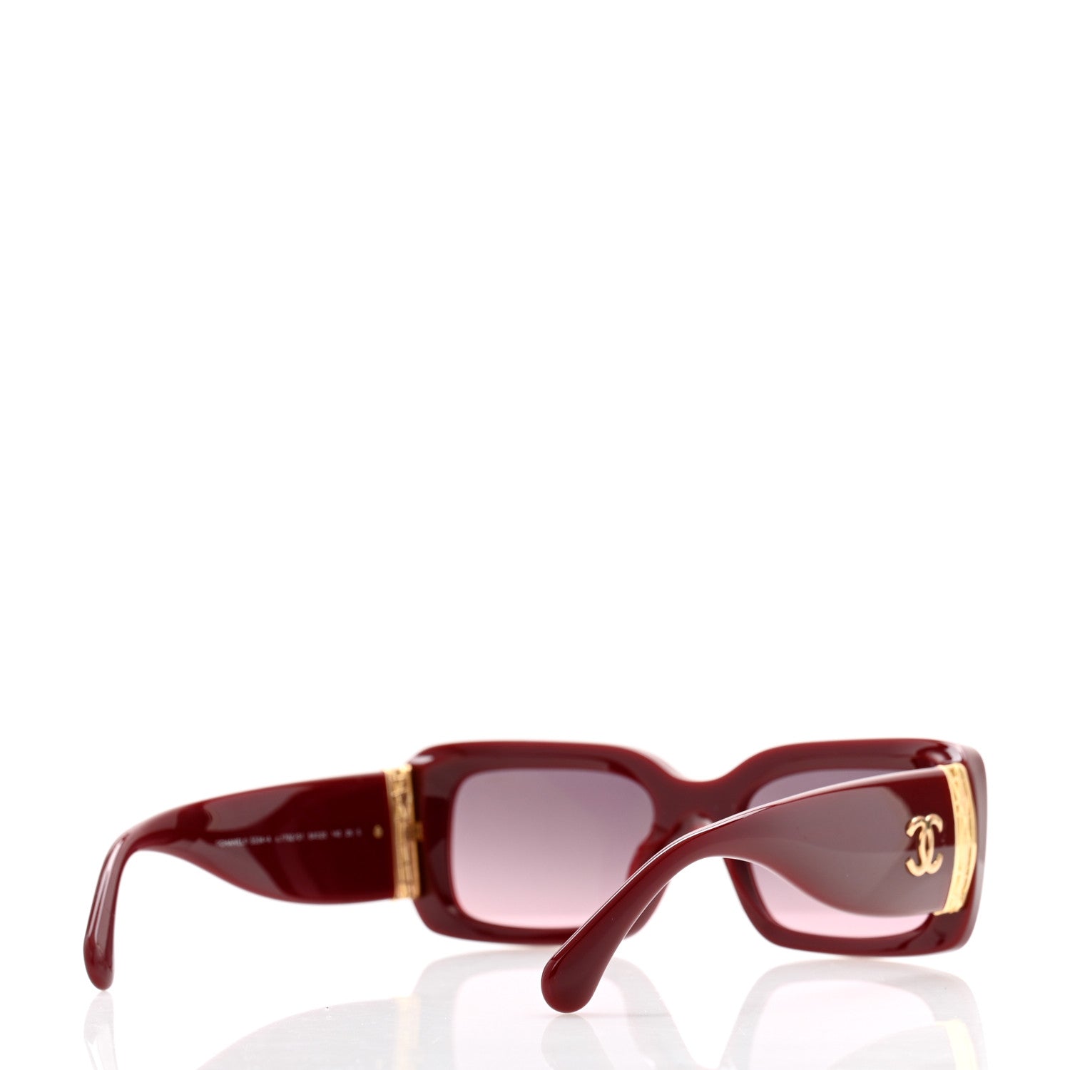 Acetate Rectangle Sunglasses 5434 Brown Red