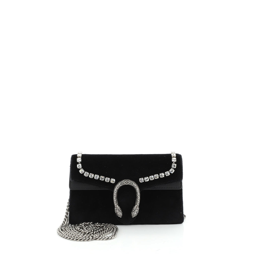Dionysus Bag Crystal Embellished Velvet Super Mini