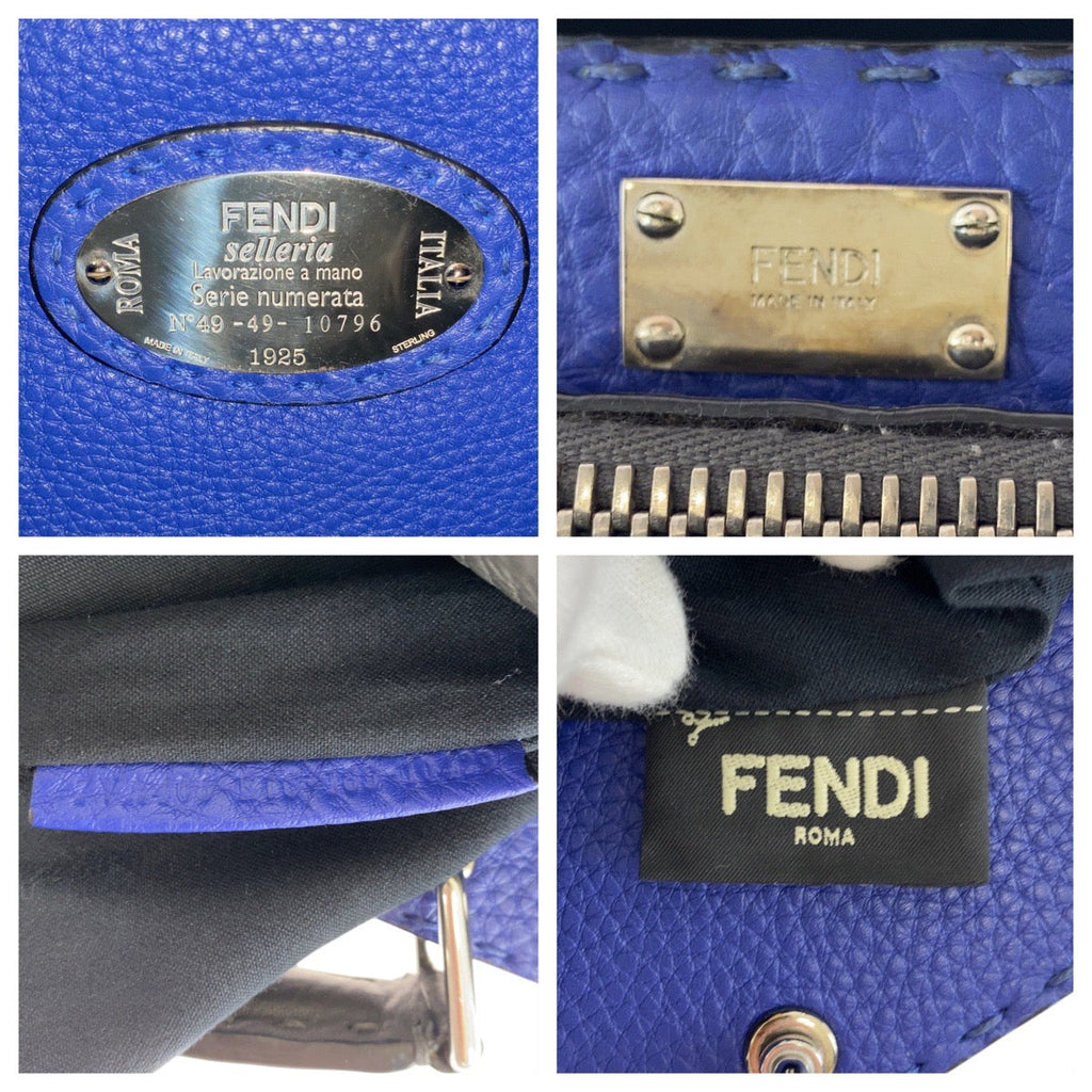 Fendi Peekaboo Selleria Leather Briefcase