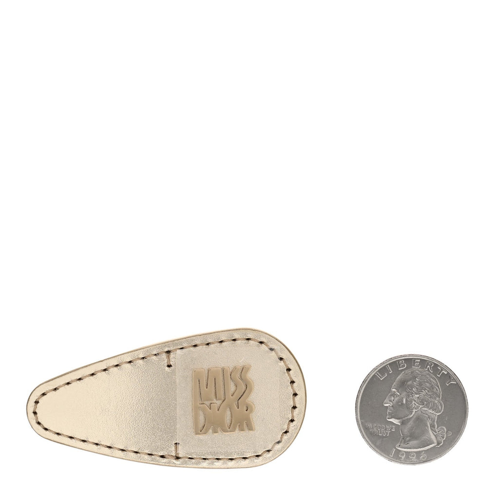 Calfskin Miss Dior Idol Barrette Pale Gold