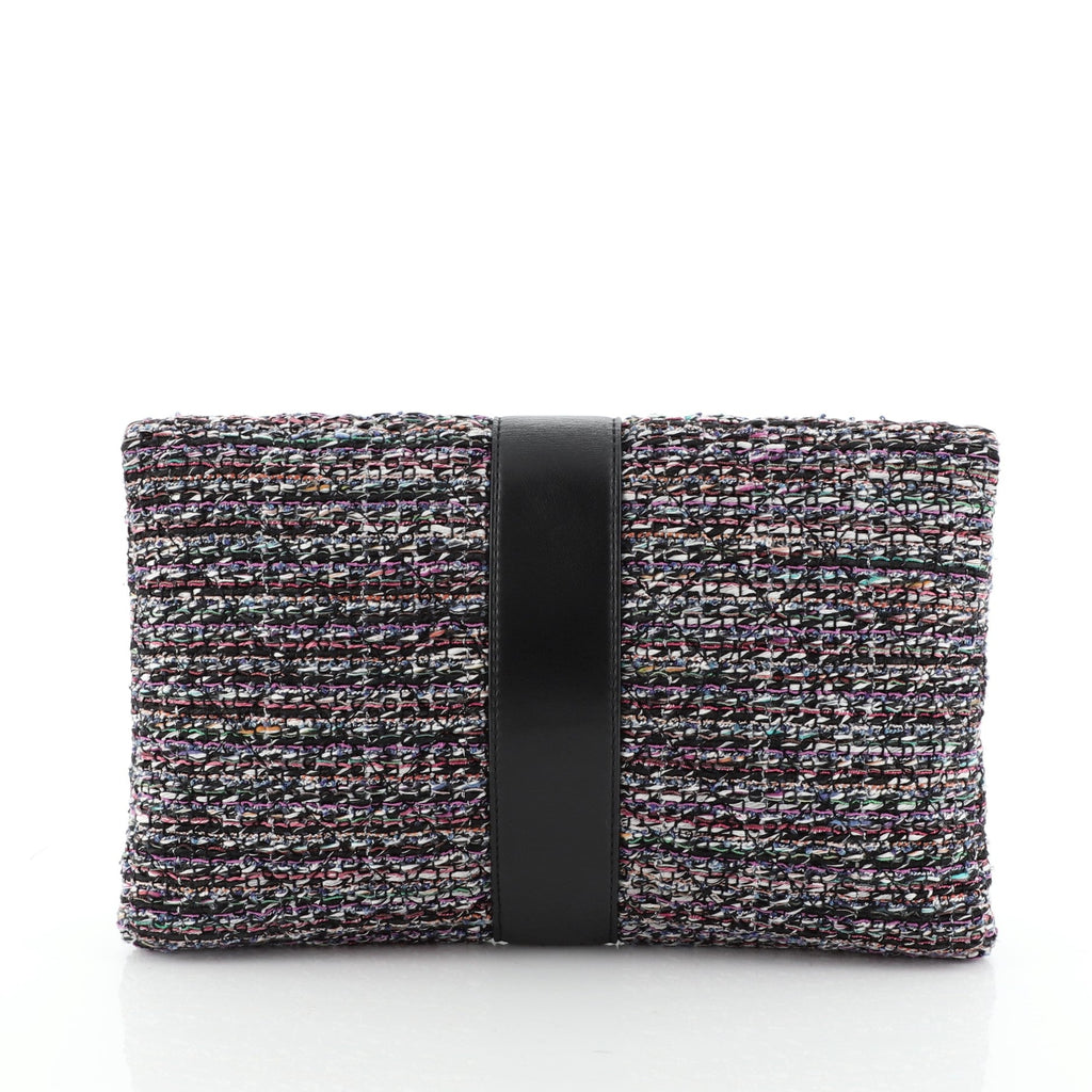 Grip Clutch Quilted Tweed