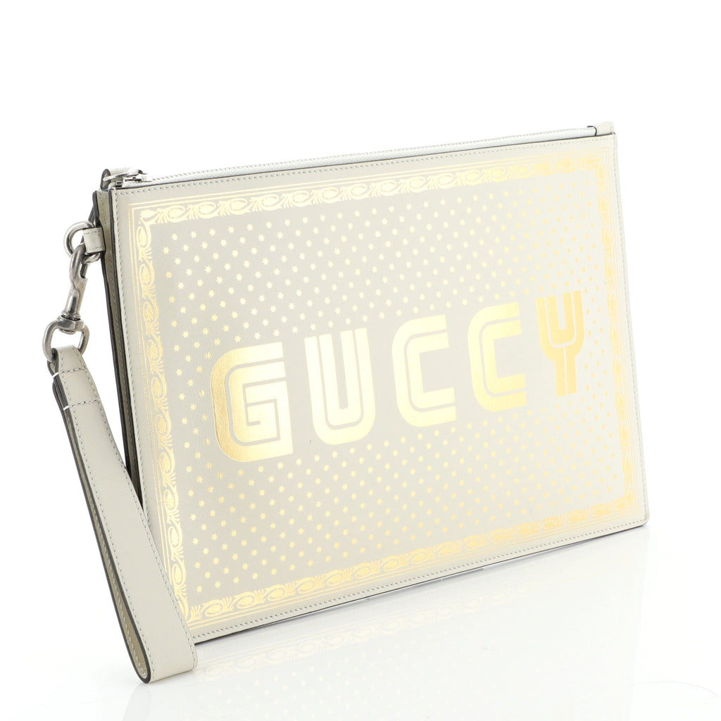 Wristlet Clutch Limited Edition Printed Leather