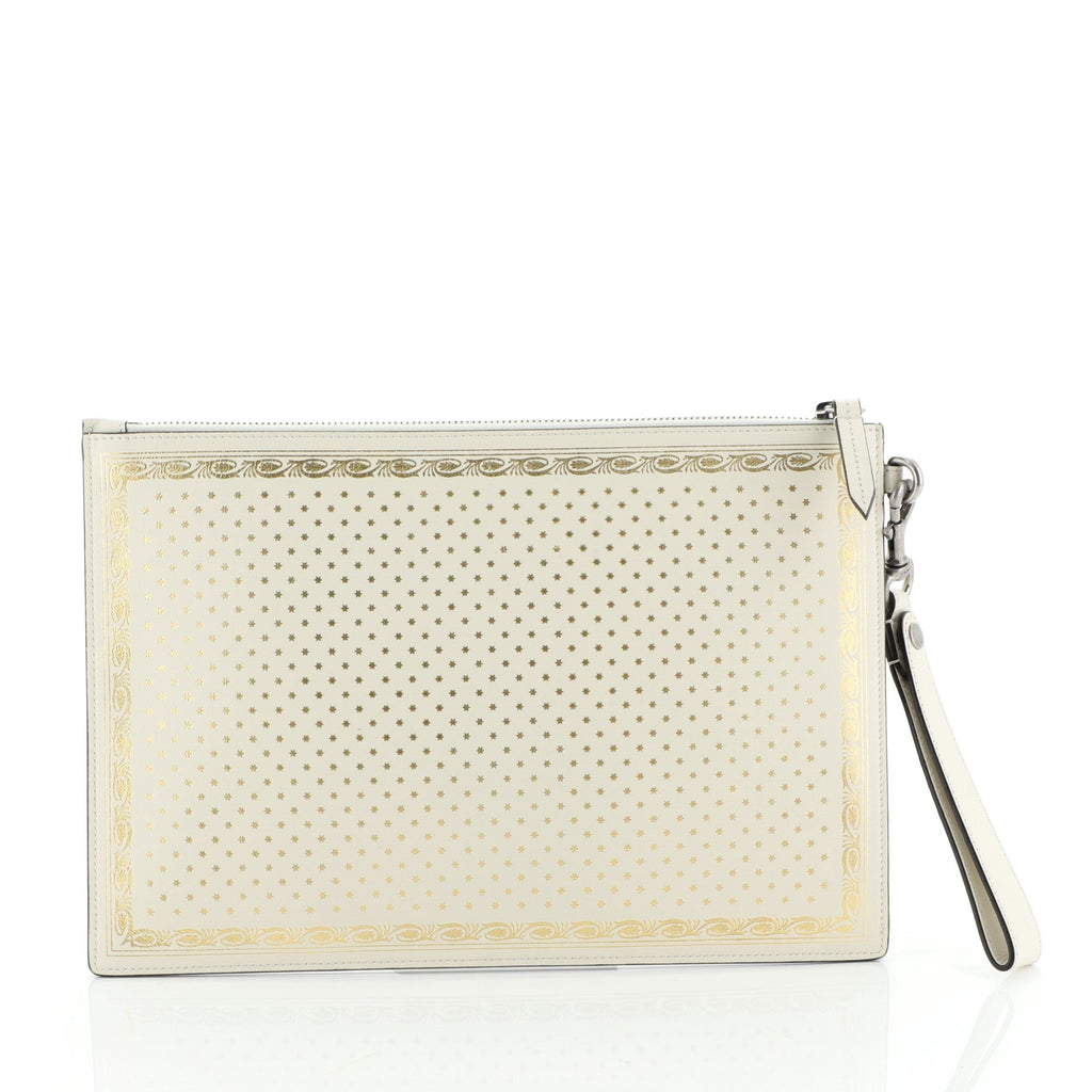 Wristlet Clutch Limited Edition Printed Leather