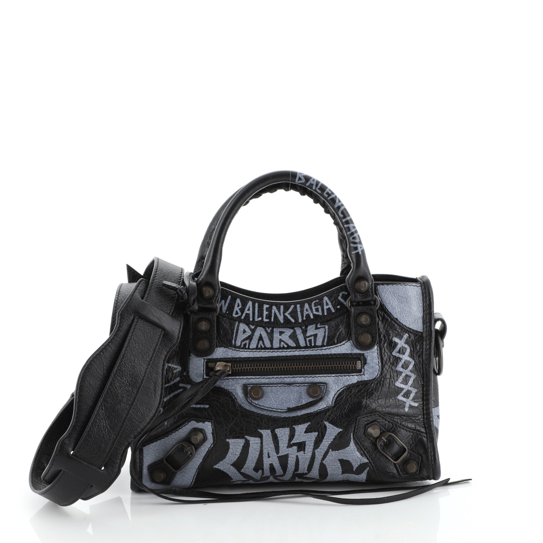 City Graffiti Classic Studs Bag Leather Mini