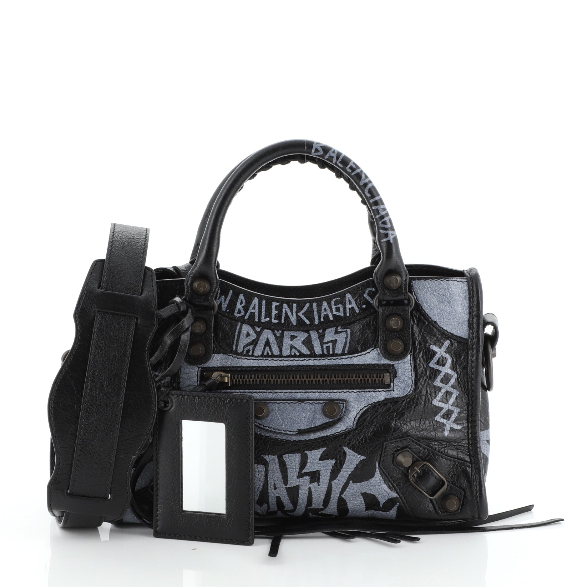 City Graffiti Classic Studs Bag Leather Mini