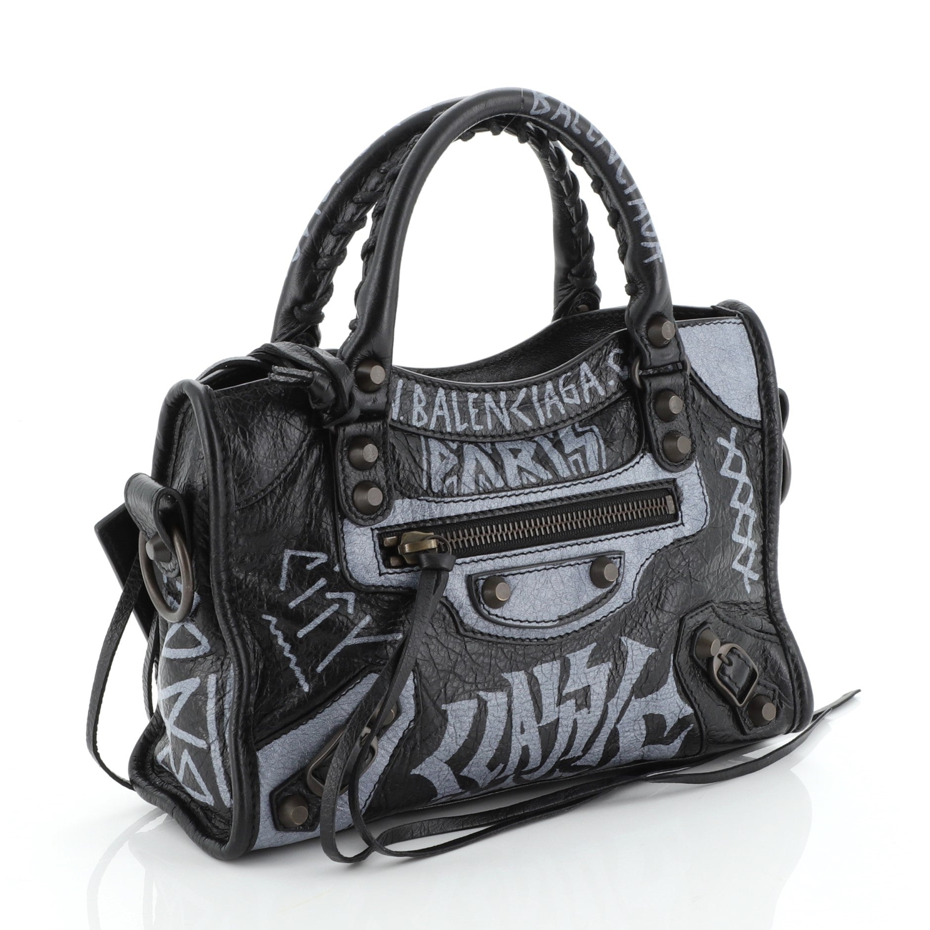 City Graffiti Classic Studs Bag Leather Mini