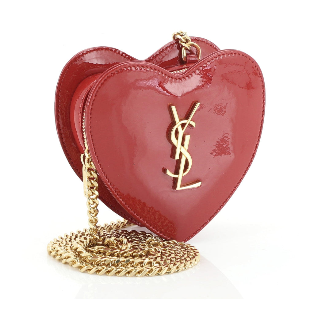 Love Heart Chain Bag Patent Mini