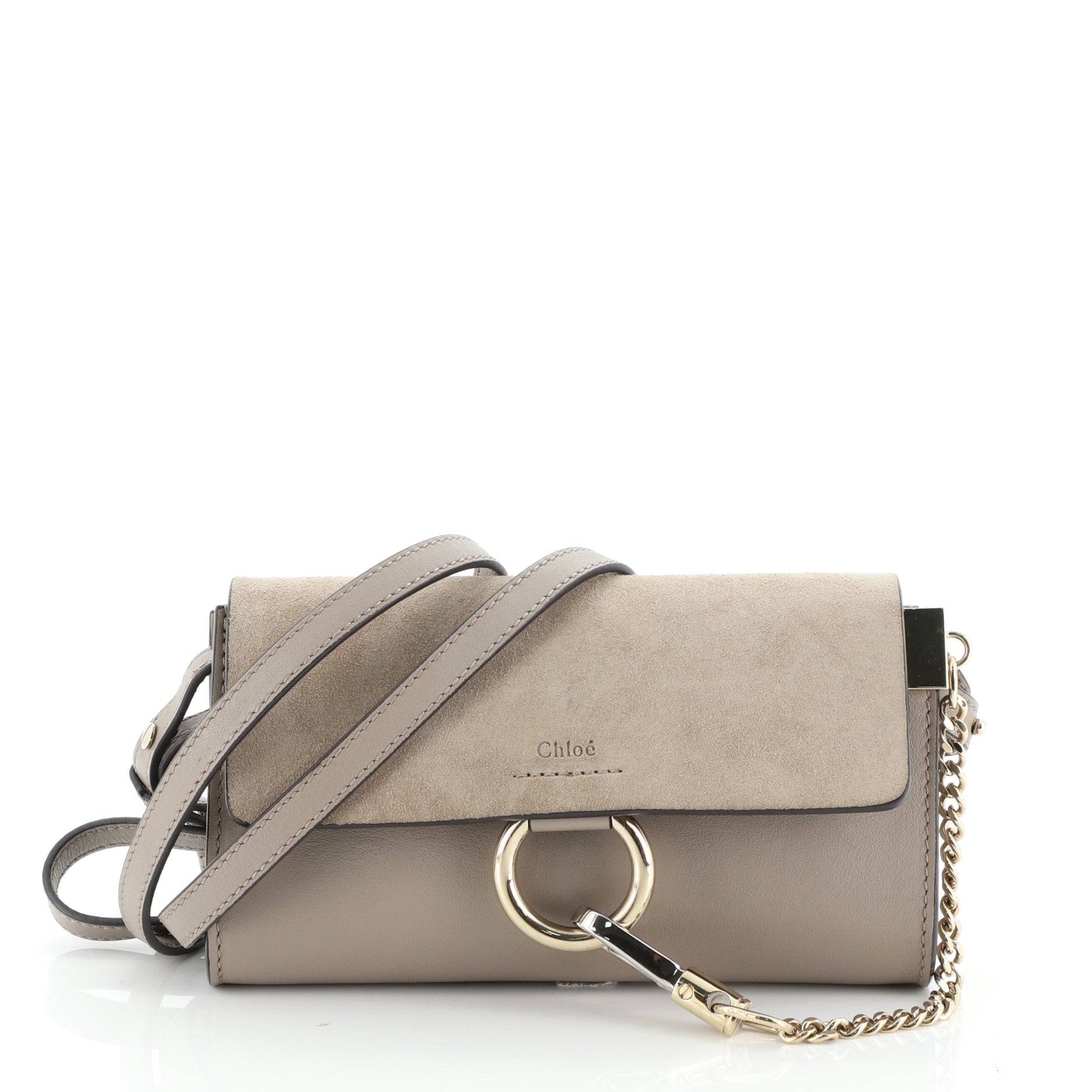 Faye Shoulder Bag Leather and Suede Mini