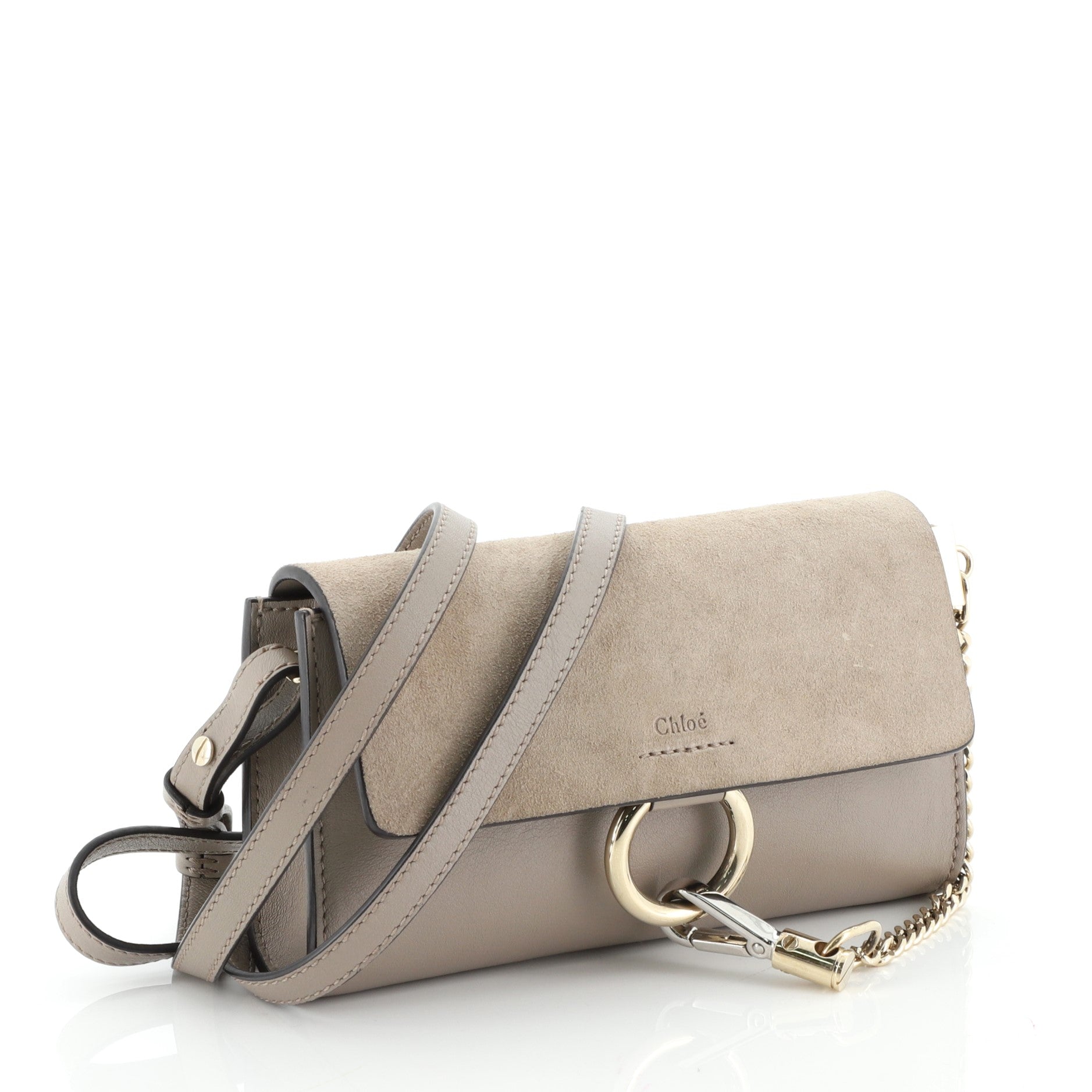 Faye Shoulder Bag Leather and Suede Mini