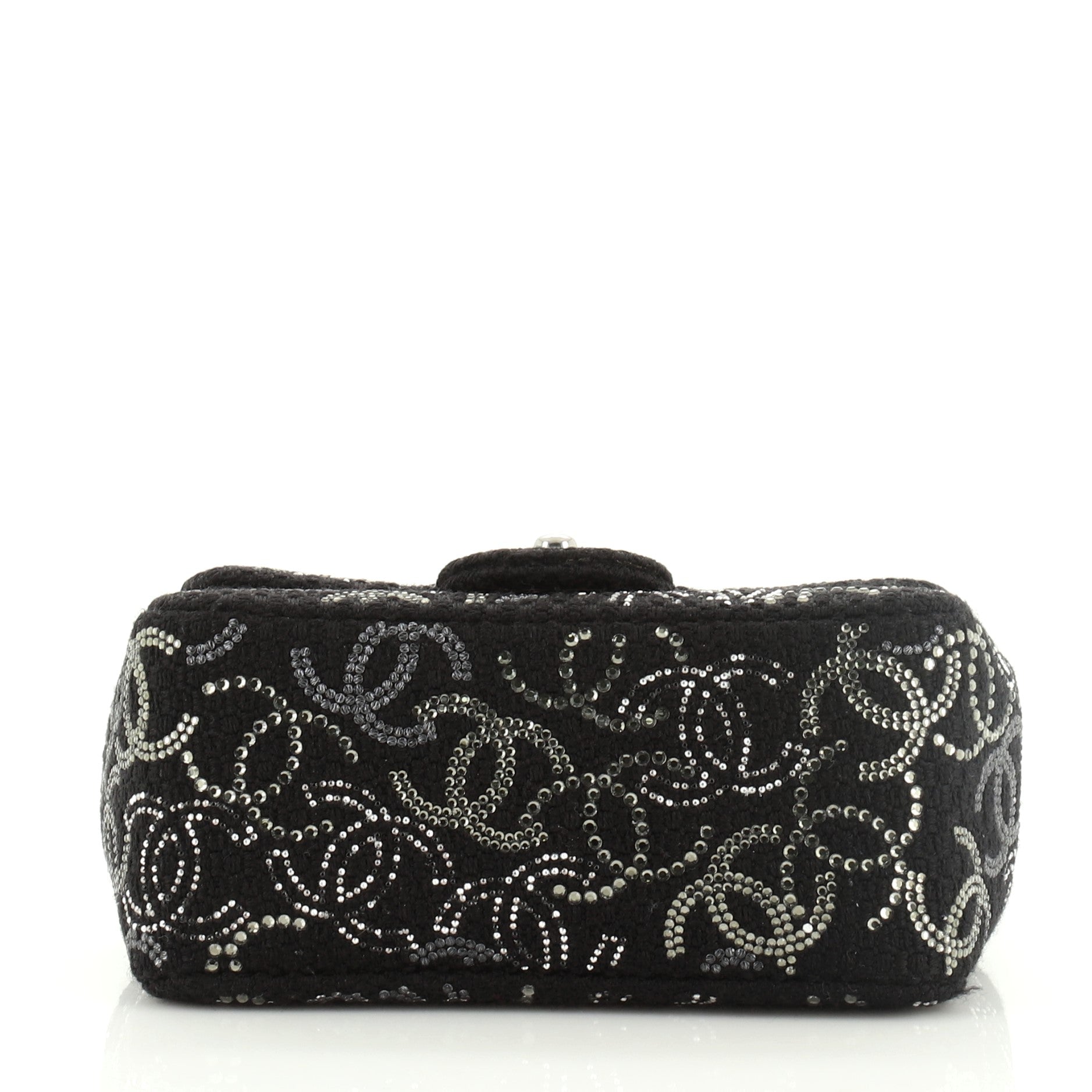 Paris-Shanghai Pudong Flap Bag Strass Embellished Tweed Mini