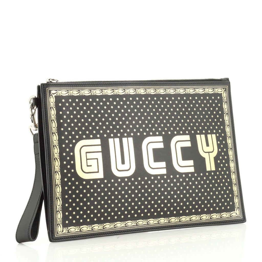 Wristlet Clutch Limited Edition Printed Leather