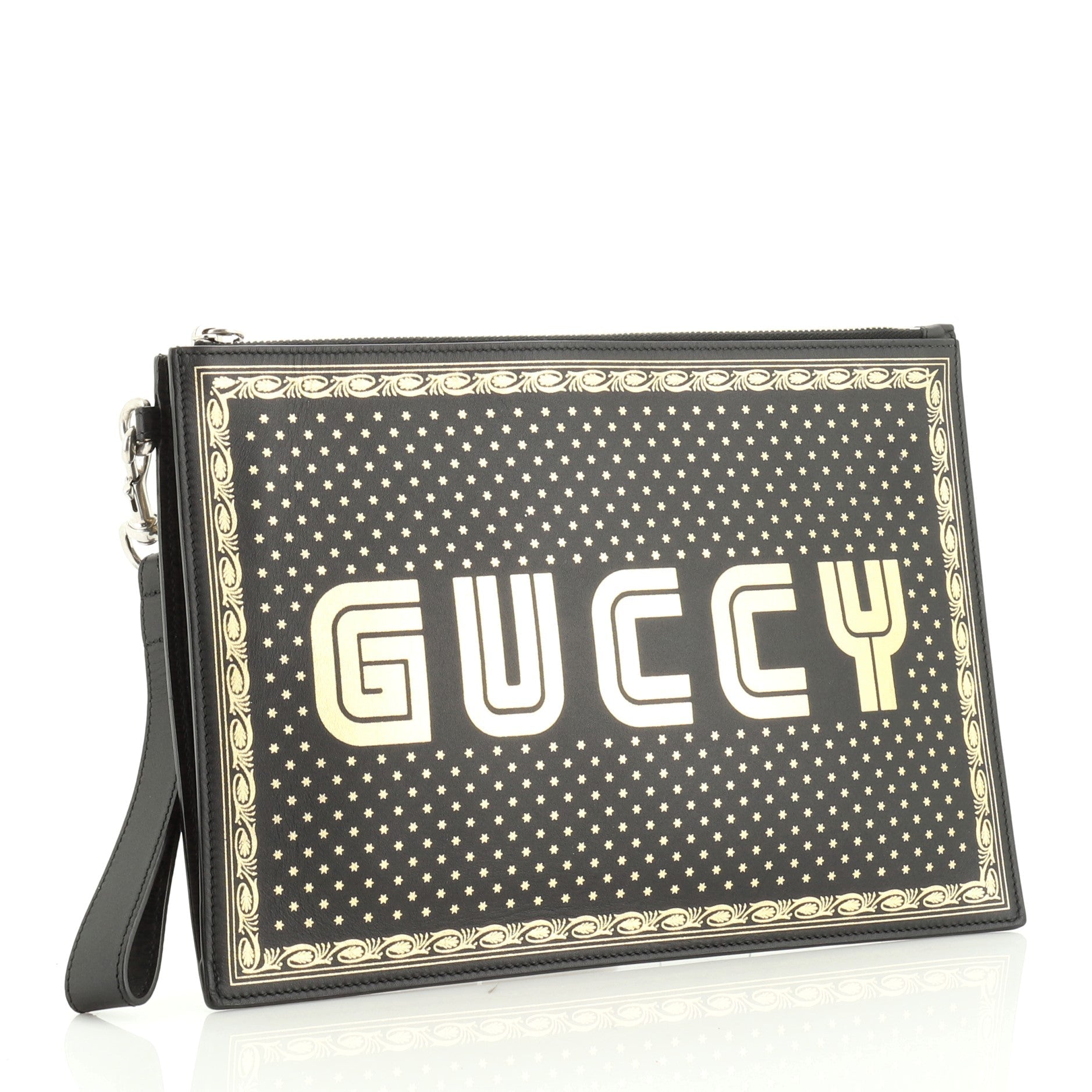 Wristlet Clutch Limited Edition Printed Leather