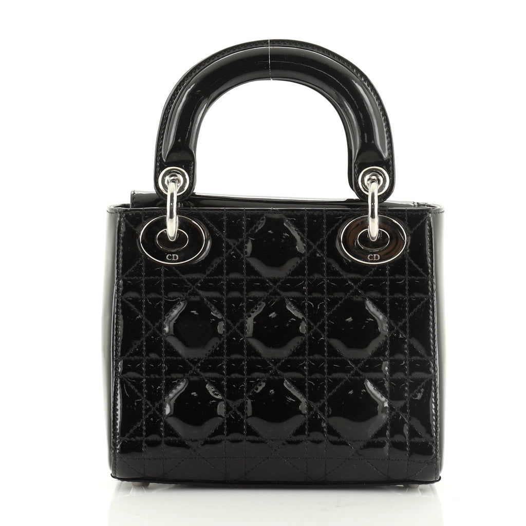 Lady Dior Bag Cannage Quilt Patent Mini