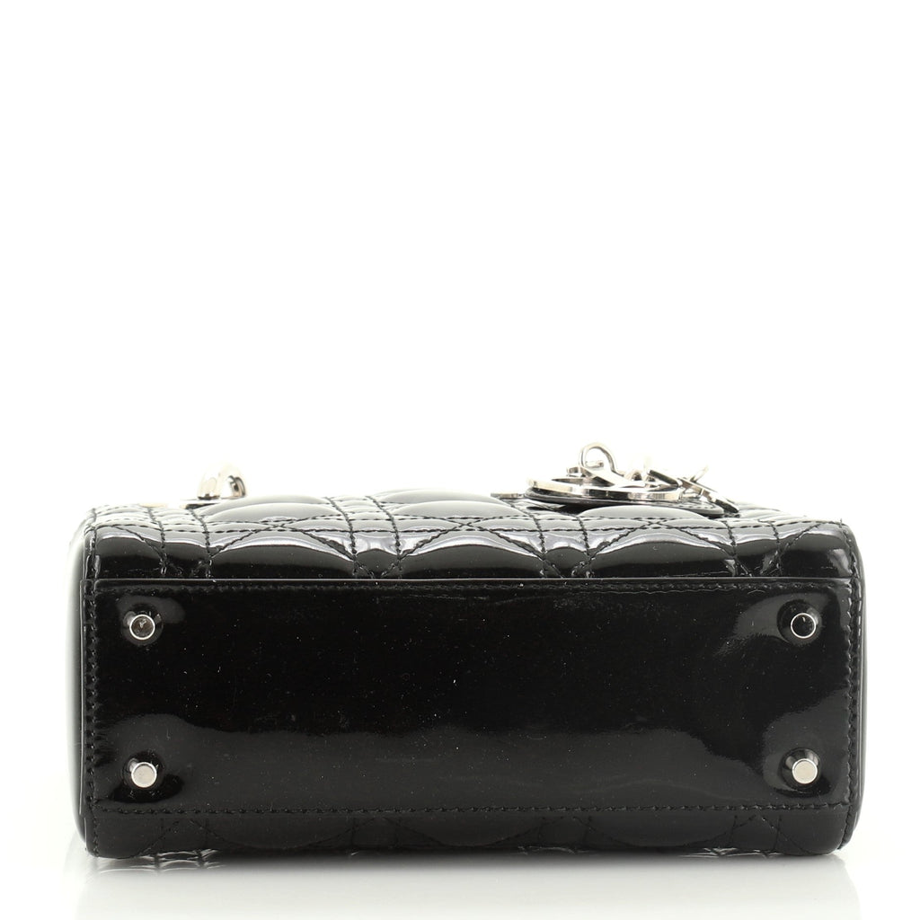 Lady Dior Bag Cannage Quilt Patent Mini