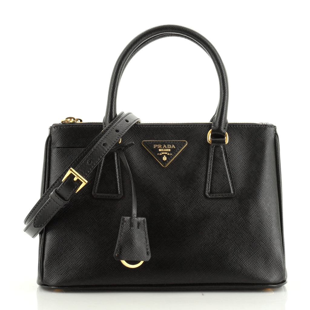 Double Zip Lux Tote Saffiano Leather Mini