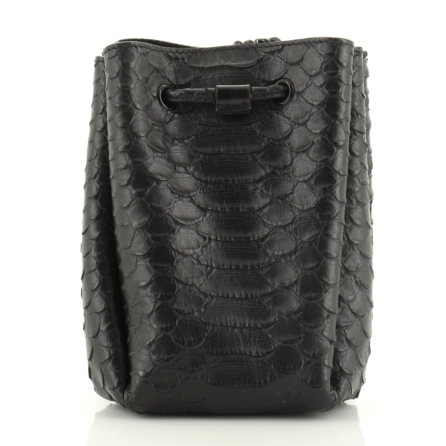 Monogram Bourse Bucket Bag Python Embossed Leather Mini