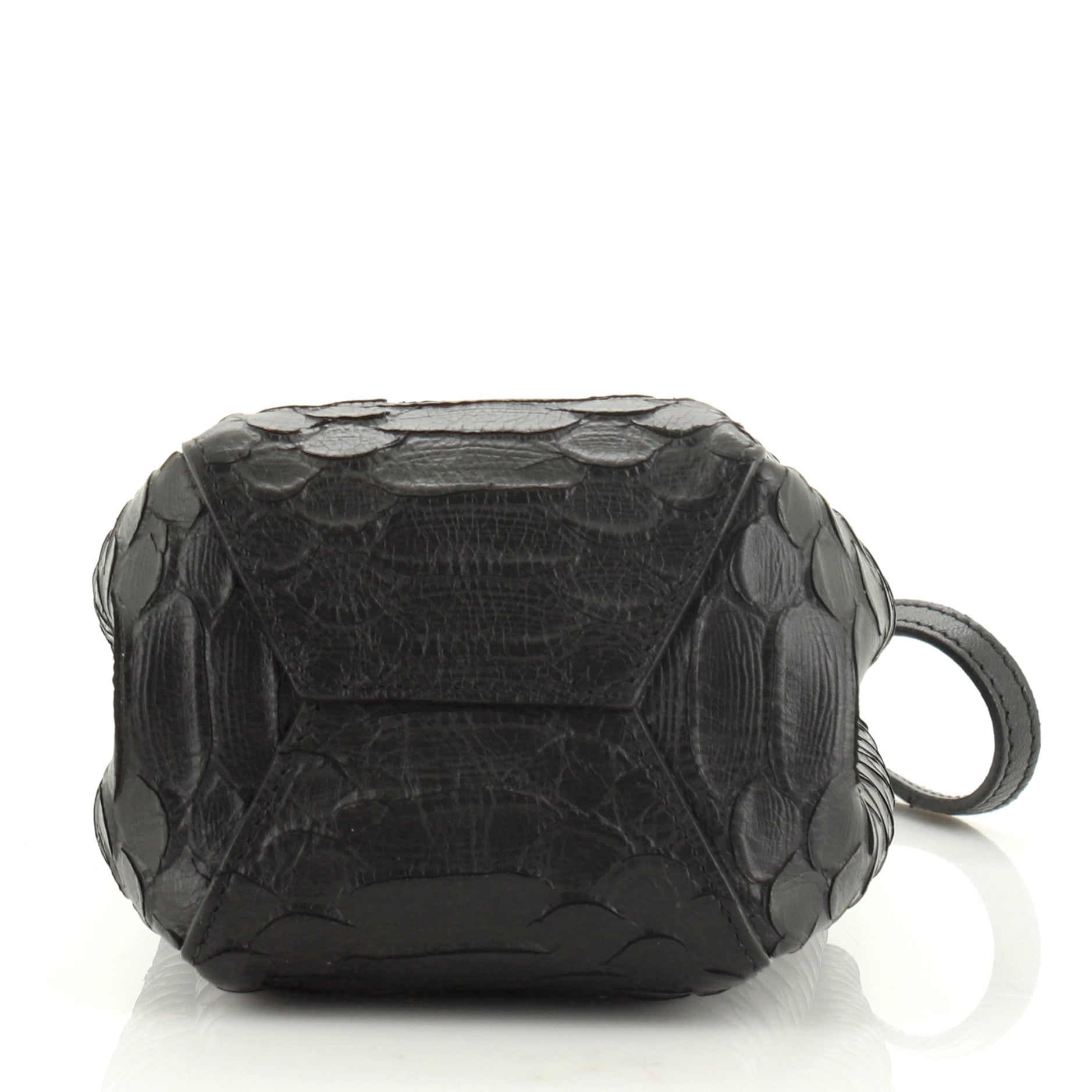 Monogram Bourse Bucket Bag Python Embossed Leather Mini