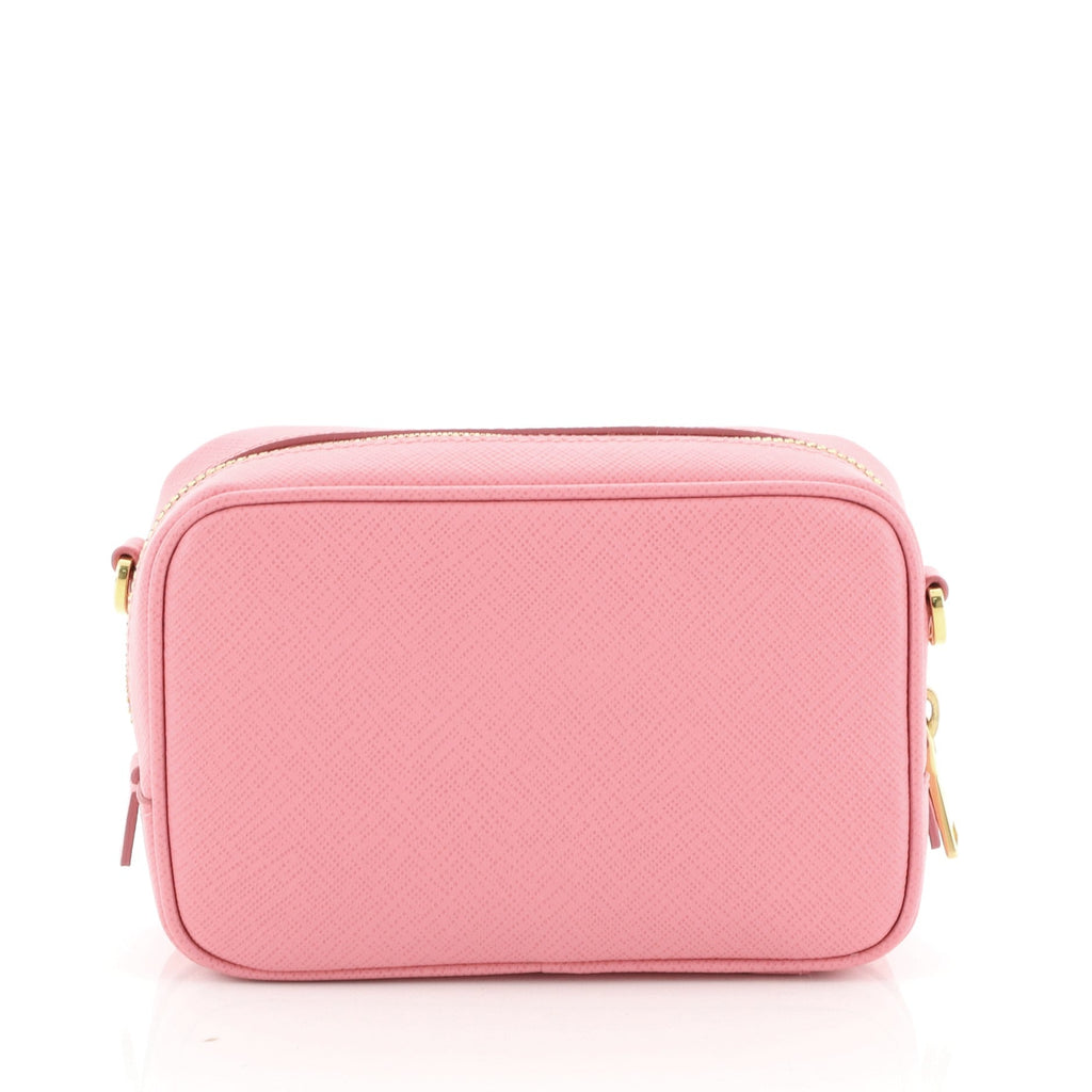 Bow Camera Crossbody Bag Saffiano Leather Mini