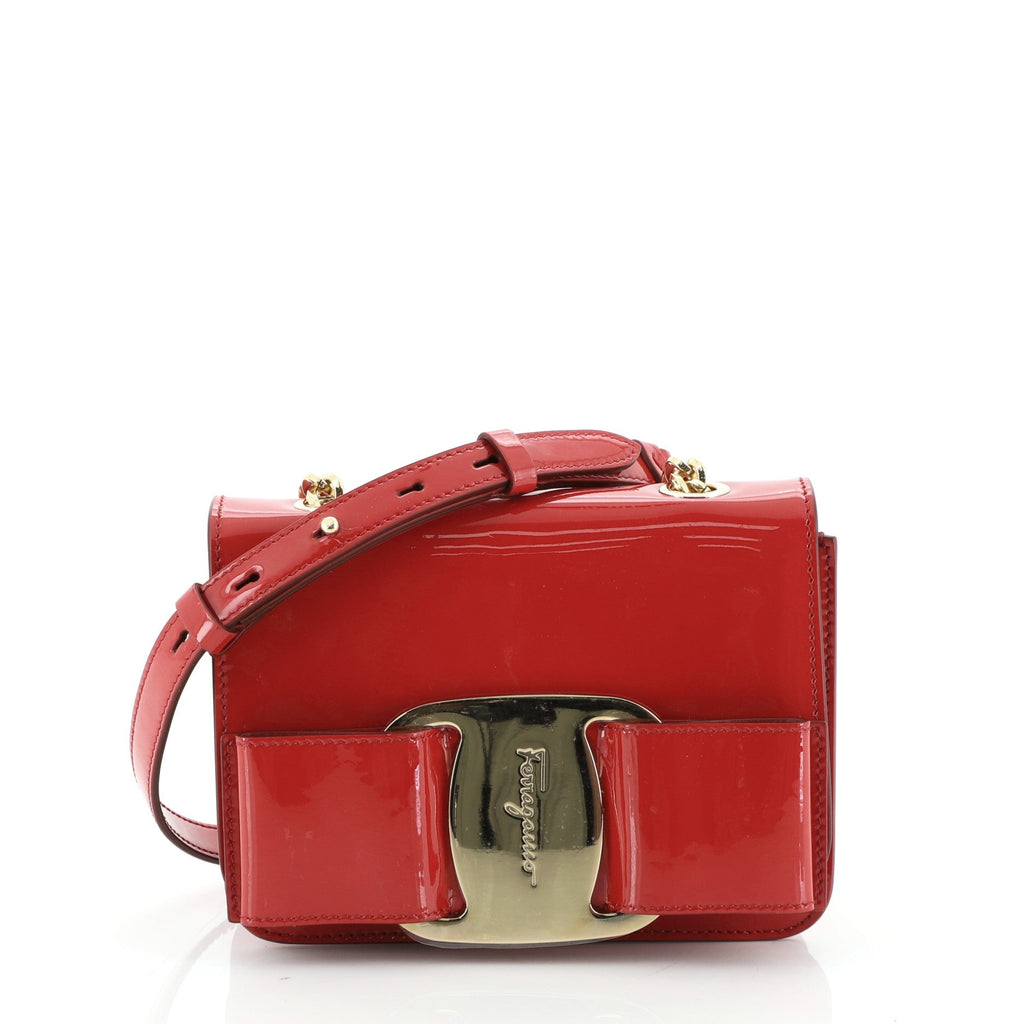 Miss Vara Bow Crossbody Bag Patent Mini