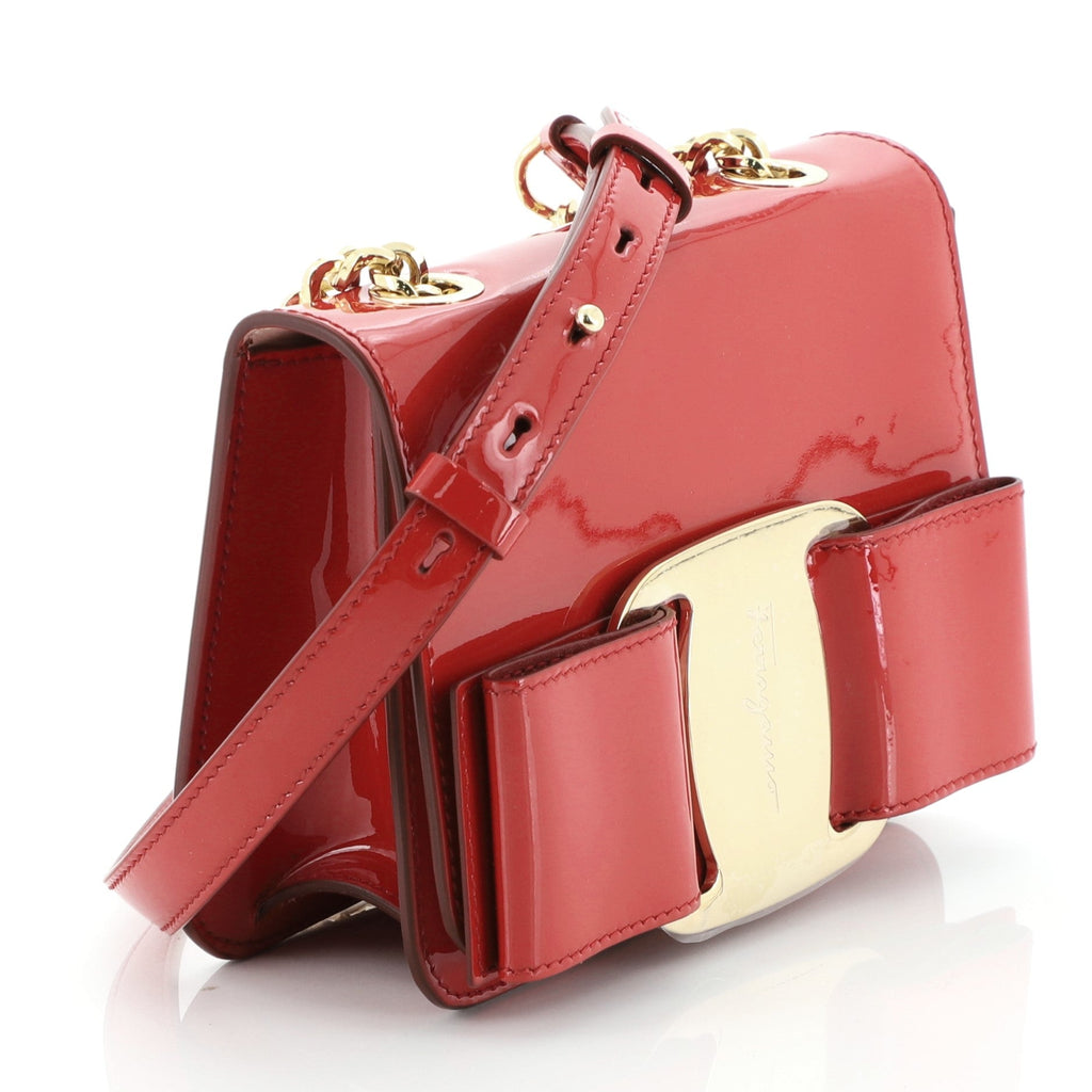 Miss Vara Bow Crossbody Bag Patent Mini