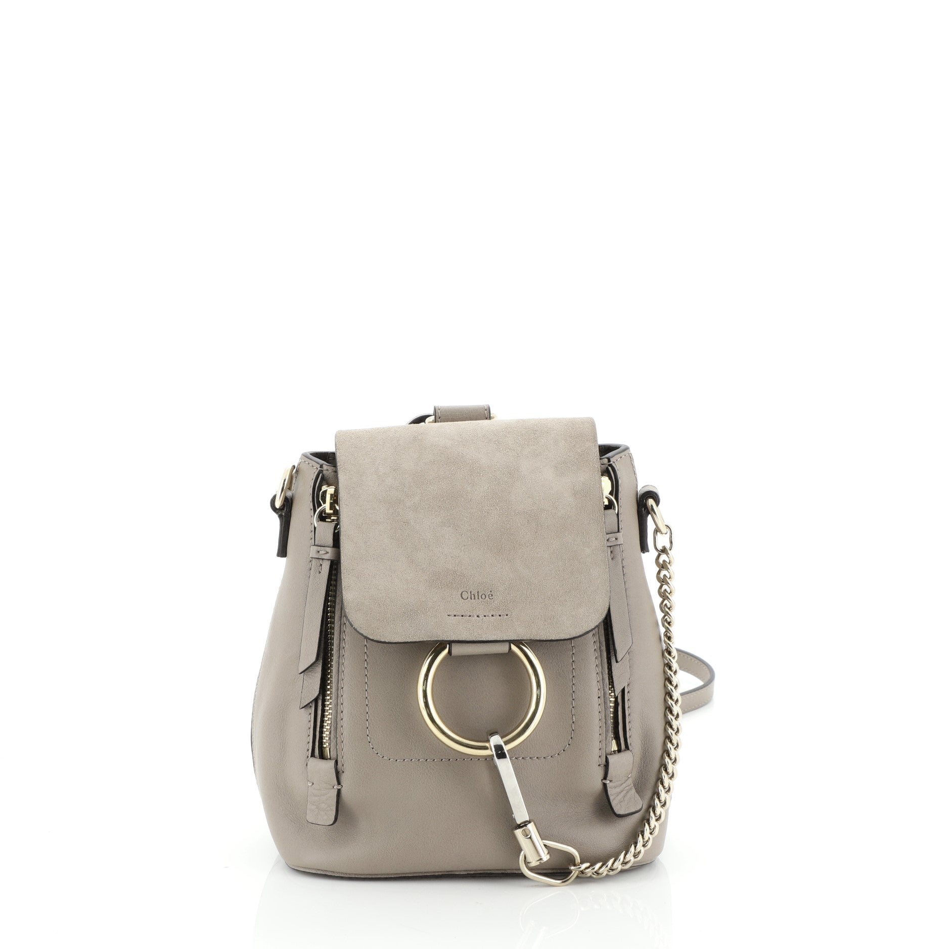 Faye Backpack Leather and Suede Mini