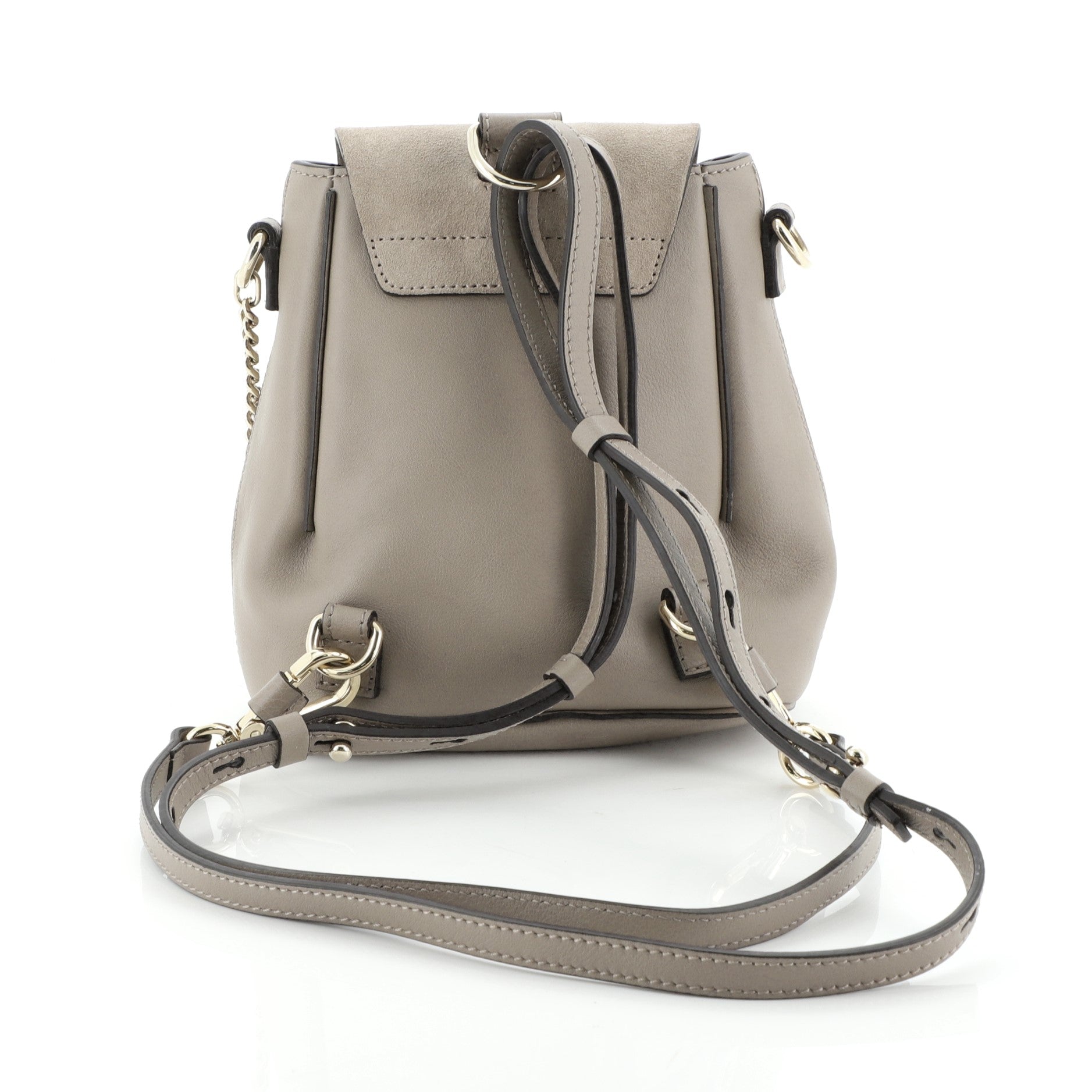 Faye Backpack Leather and Suede Mini