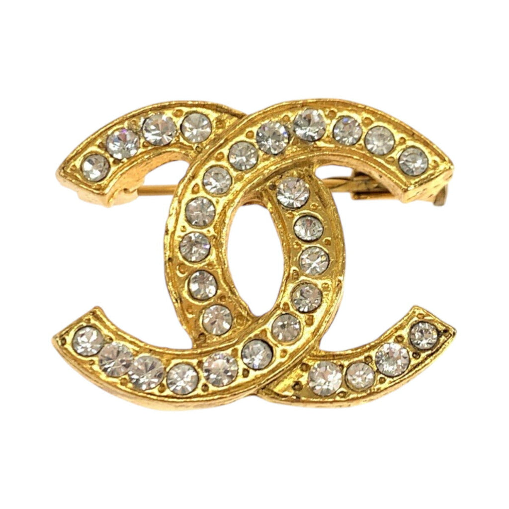 Chanel Coco Mark Rhinestone Brooch