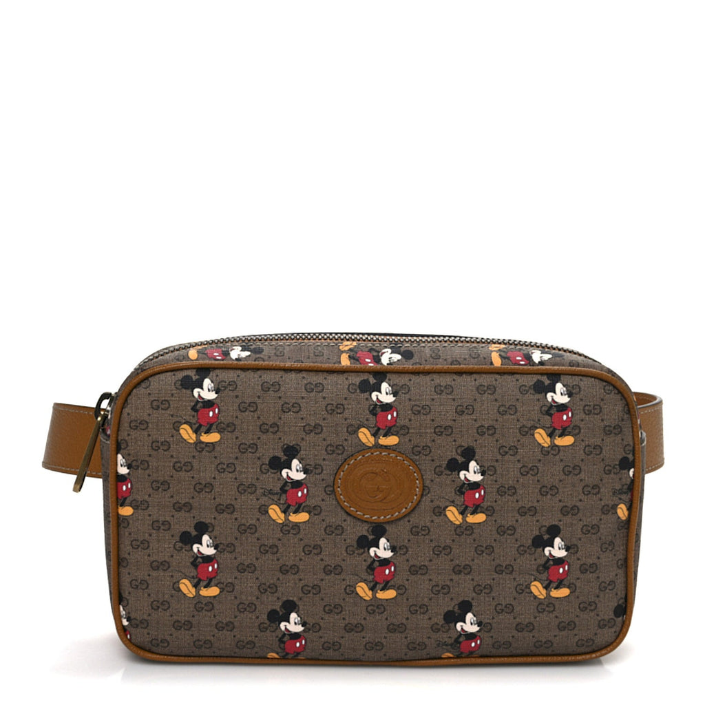 X DISNEY Mini Vintage GG Supreme Monogram Mickey Mouse Small Belt Bag 85 34 Beige Vintage Sun Oil