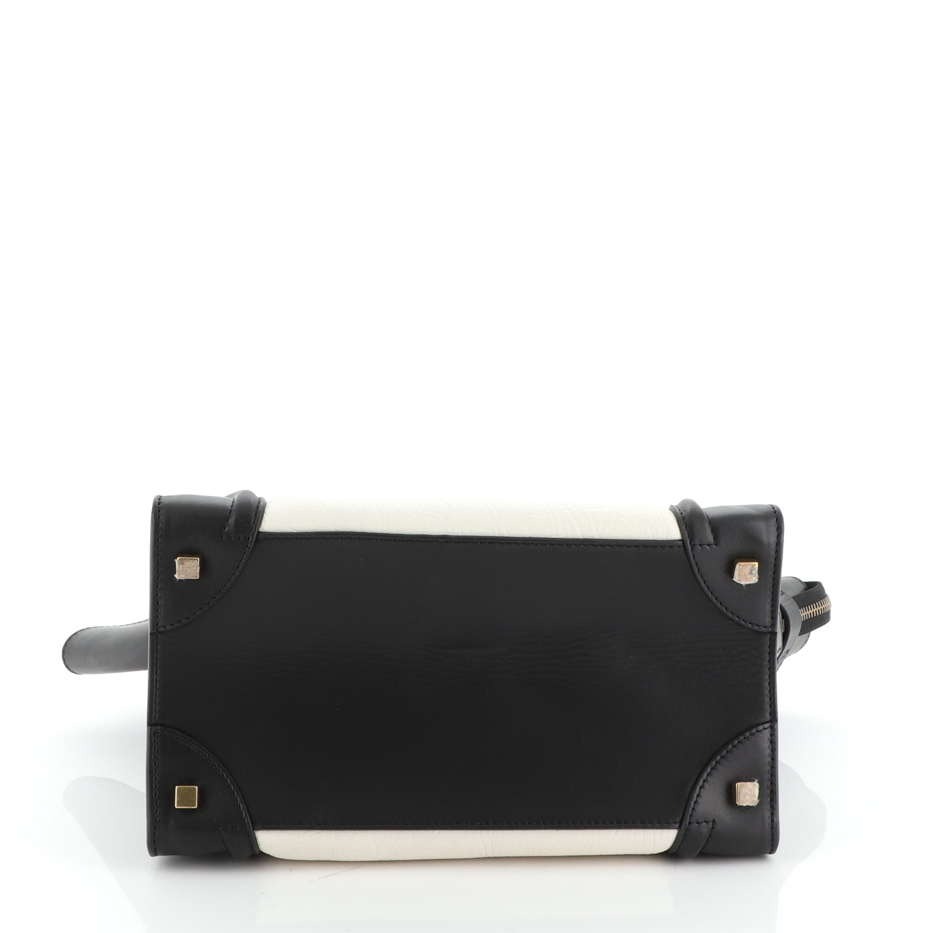Bicolor Luggage Bag Leather Mini