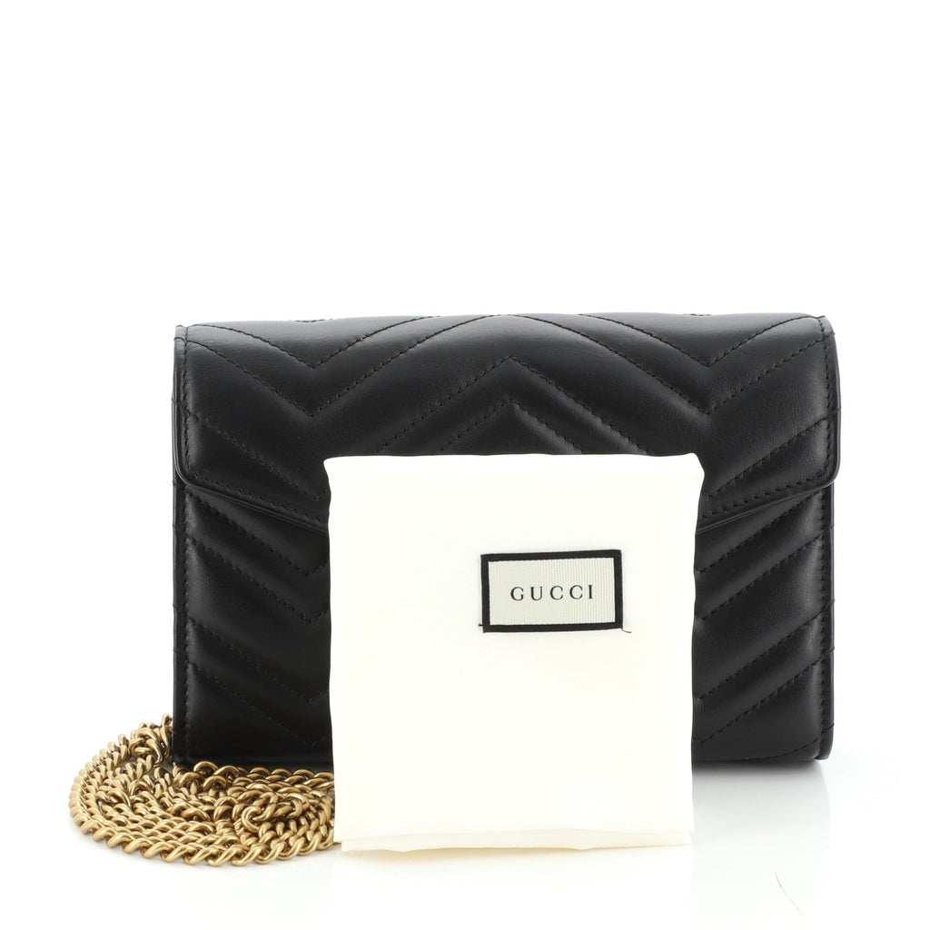 GG Marmont Chain Wallet Matelasse Leather Mini