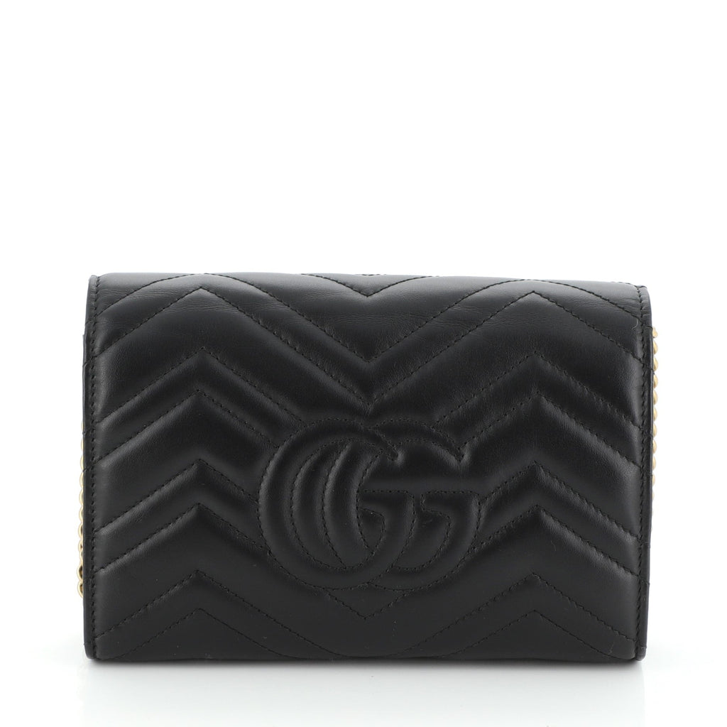 GG Marmont Chain Wallet Matelasse Leather Mini