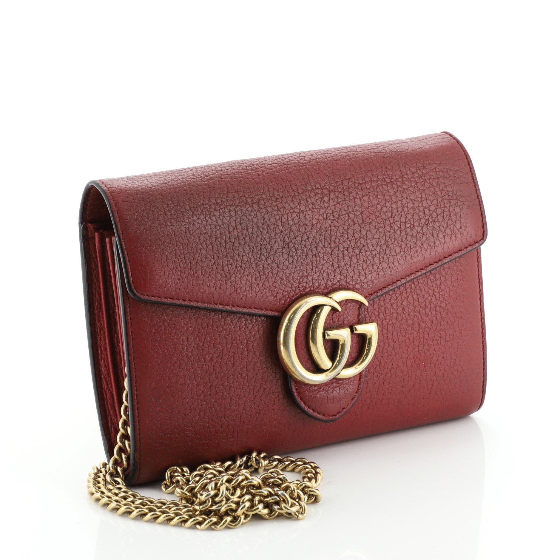 GG Marmont Chain Wallet Leather Mini