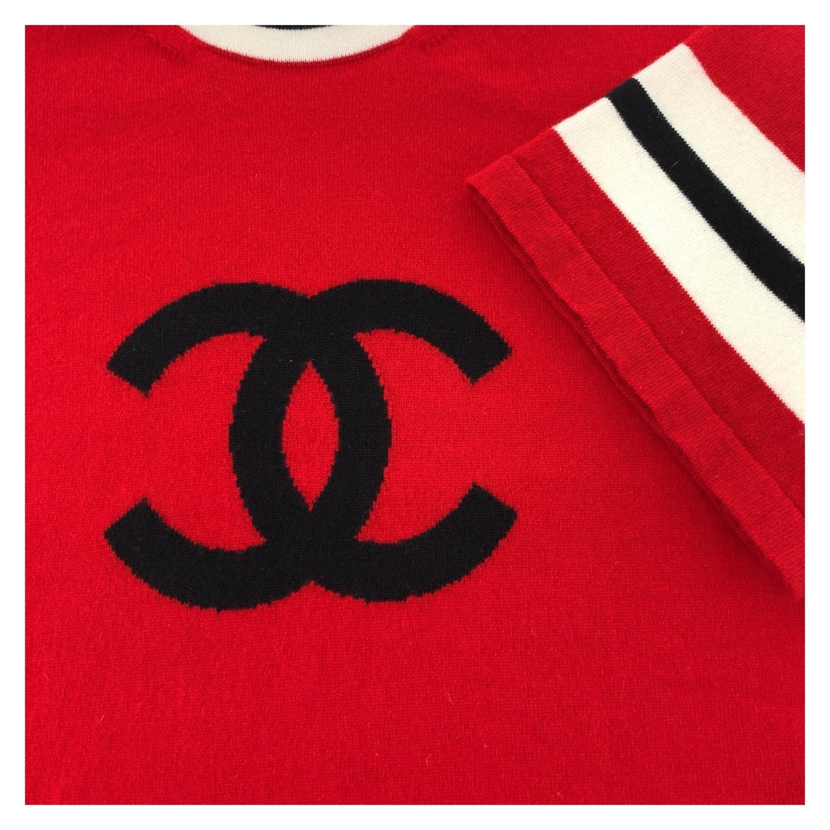Chanel Coco Mark Cashmere Knit T-shirt