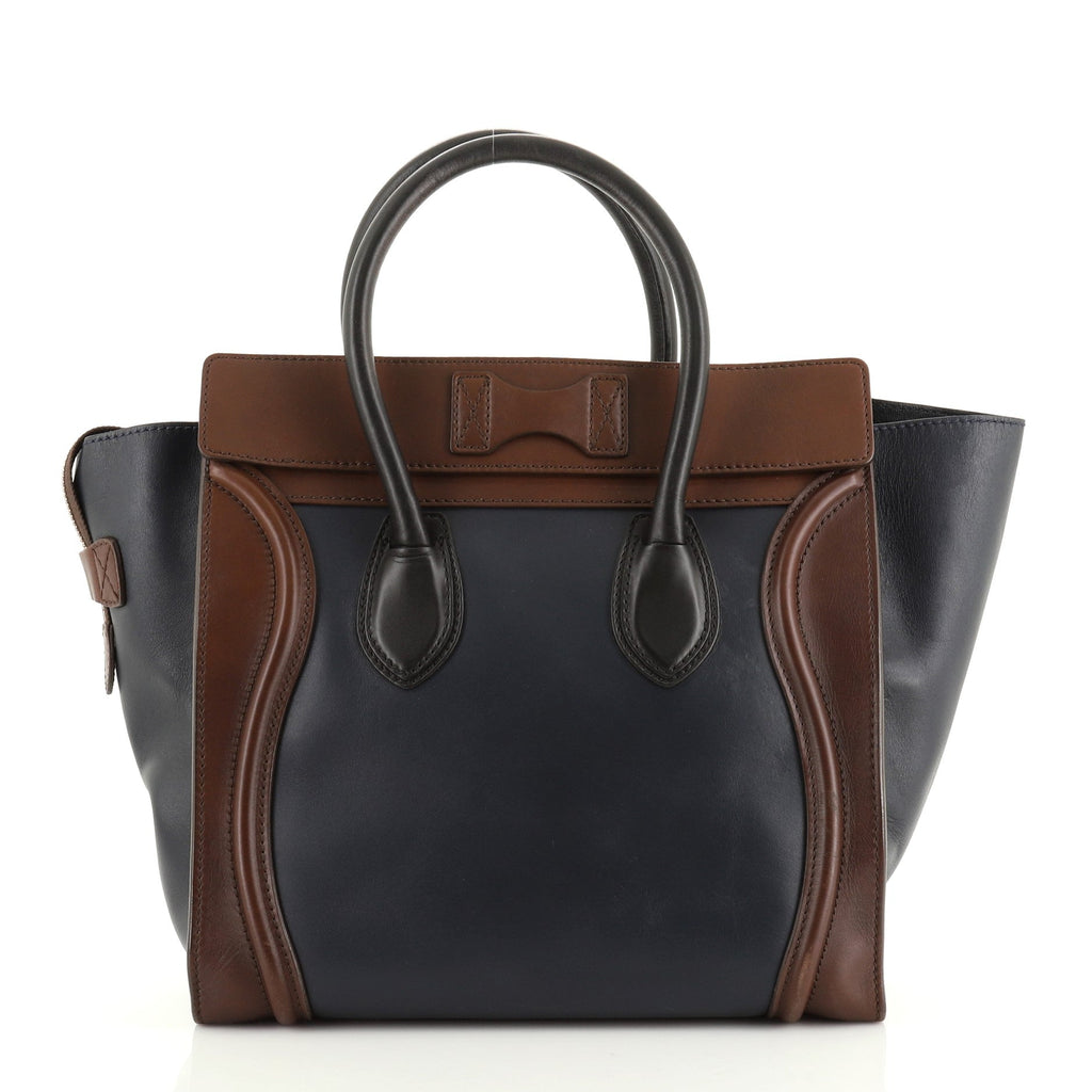 Tricolor Luggage Bag Leather Mini