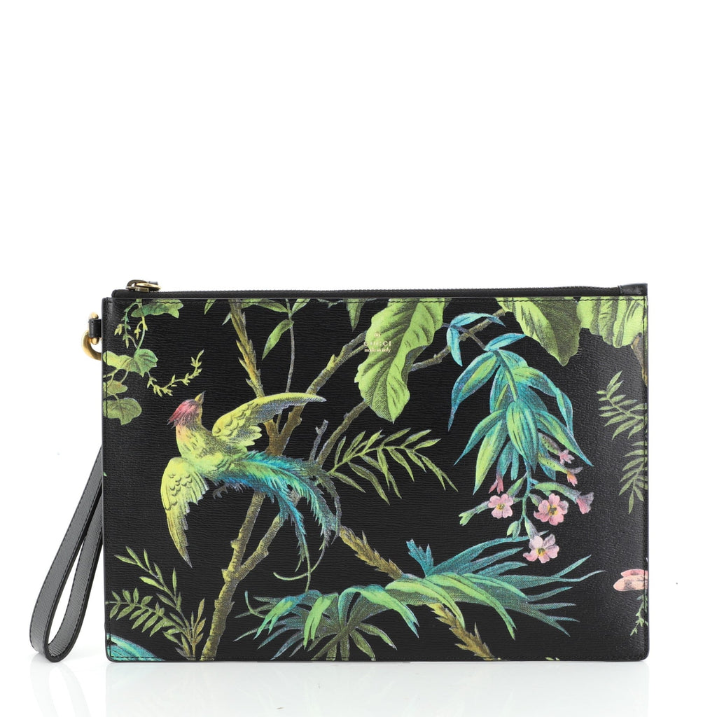 Wristlet Clutch Limited Edition Printed Leather