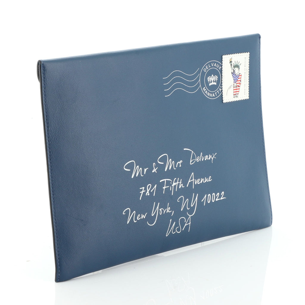 Envelope Clutch Printed Leather Medium