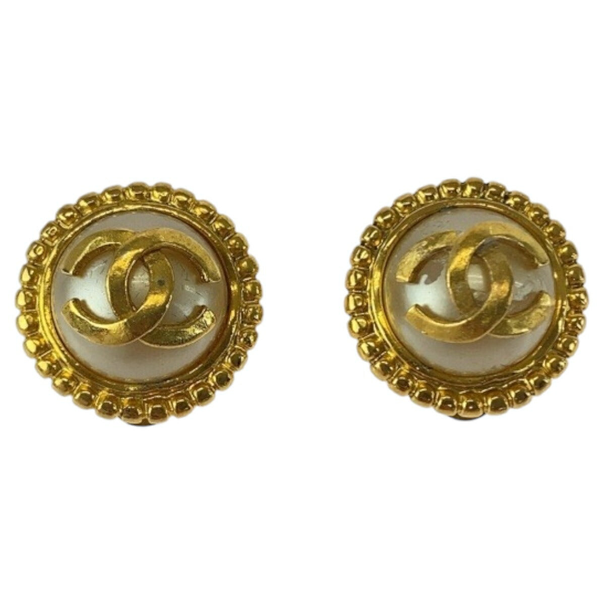 Chanel Coco Mark Faux Pearl Earrings