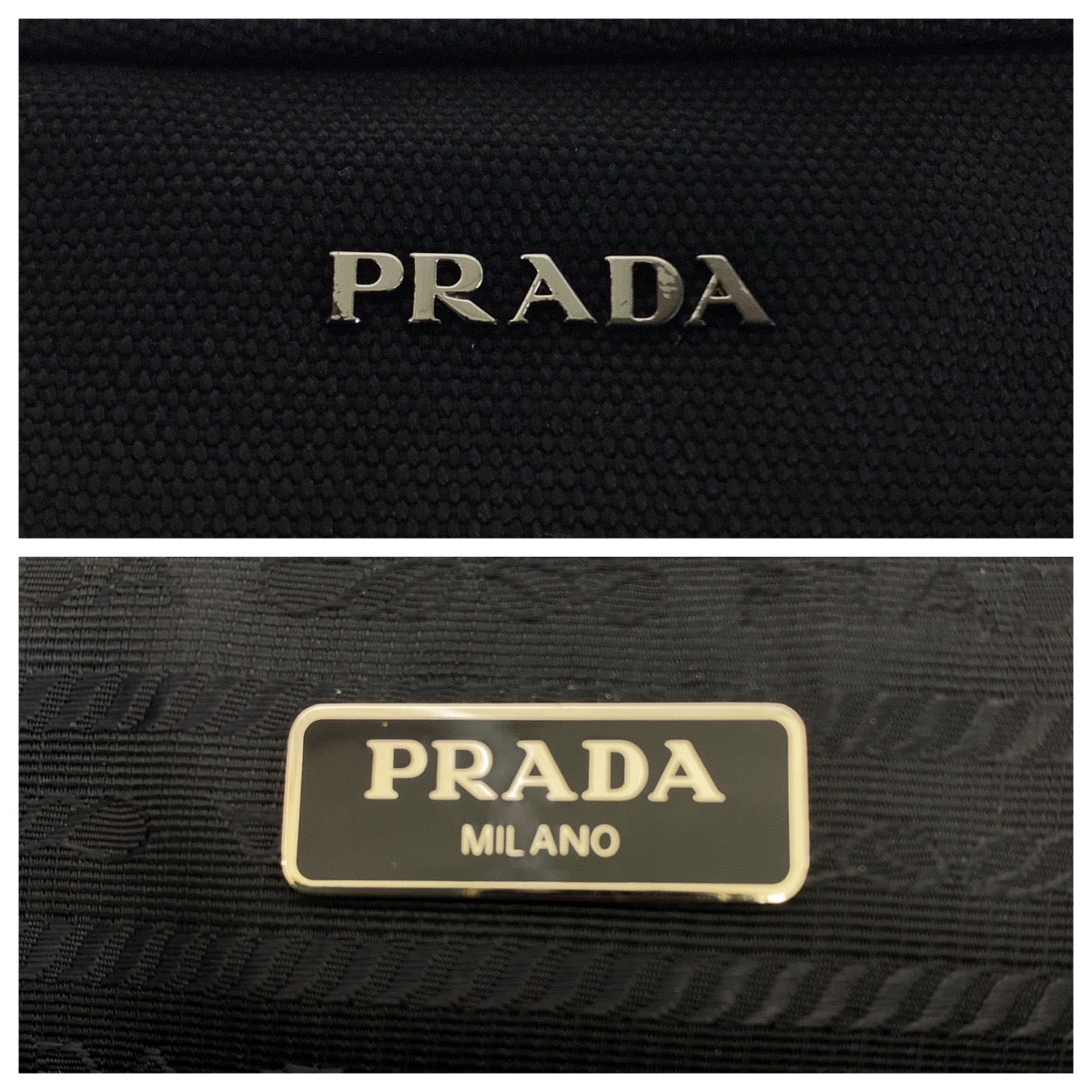 Prada Canvas/Leather Clutch Bag