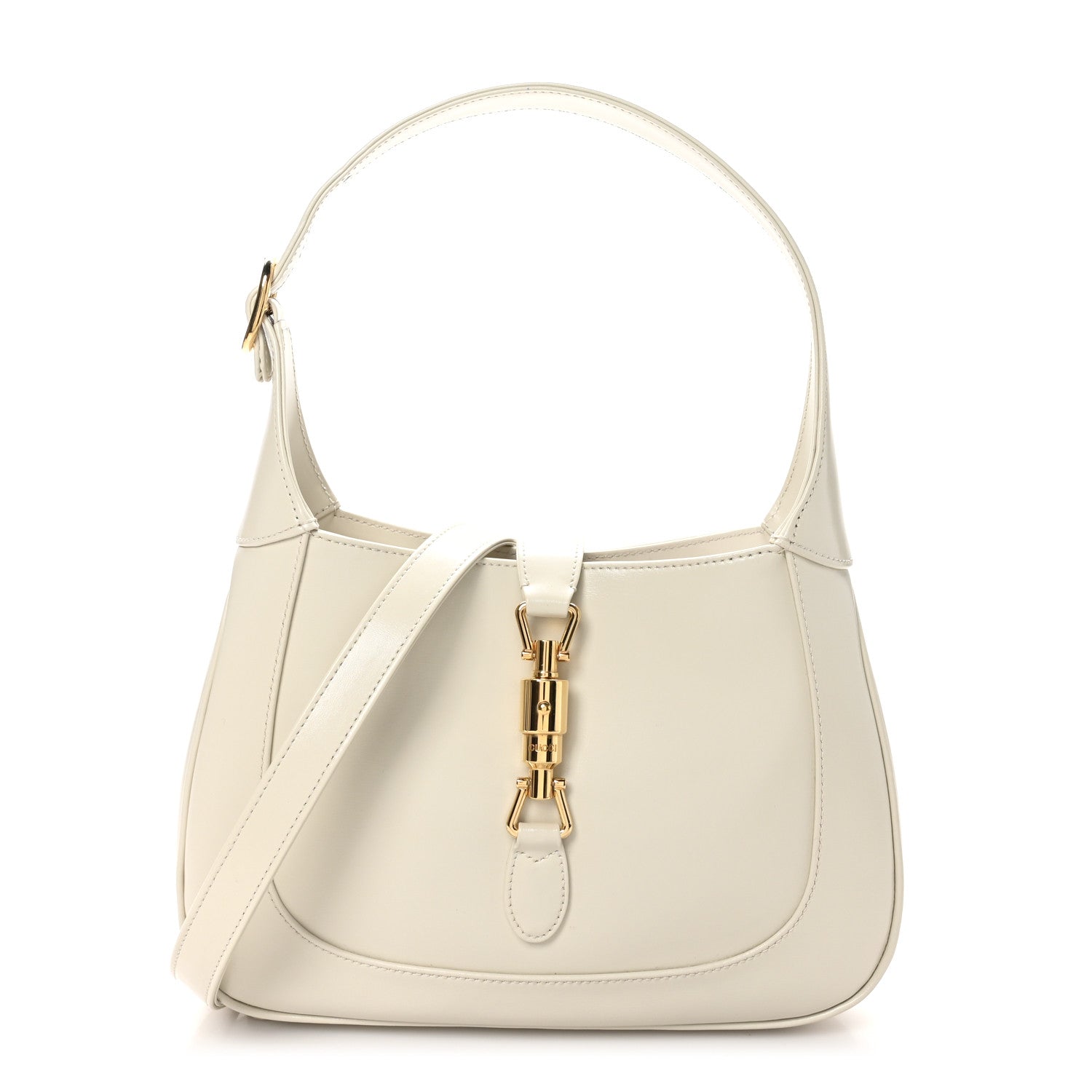 Boarded Dyana Lux Calfskin Small Jackie 1961 Hobo Mystic White
