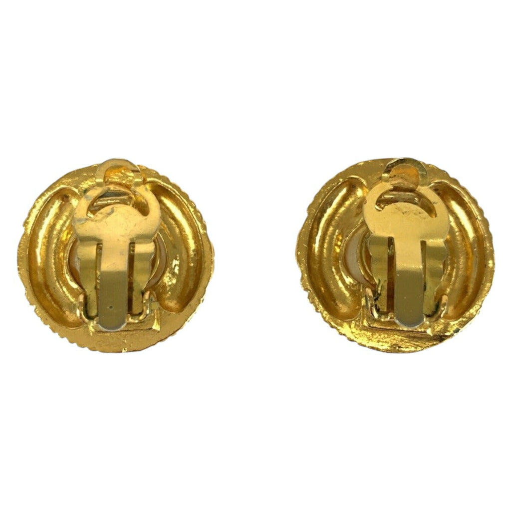 Chanel Coco Mark Faux Pearl Earrings