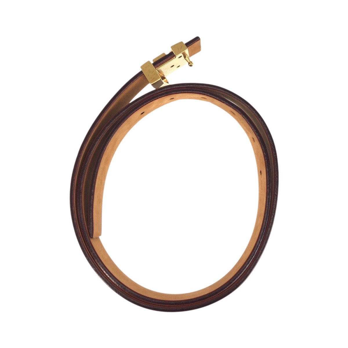 Louis Vuitton LV Initiales Leather Metal Belt