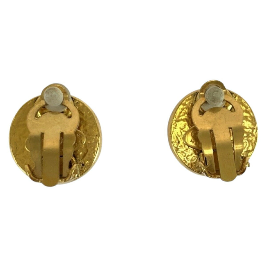 Chanel Coco Mark Faux Pearl Earrings